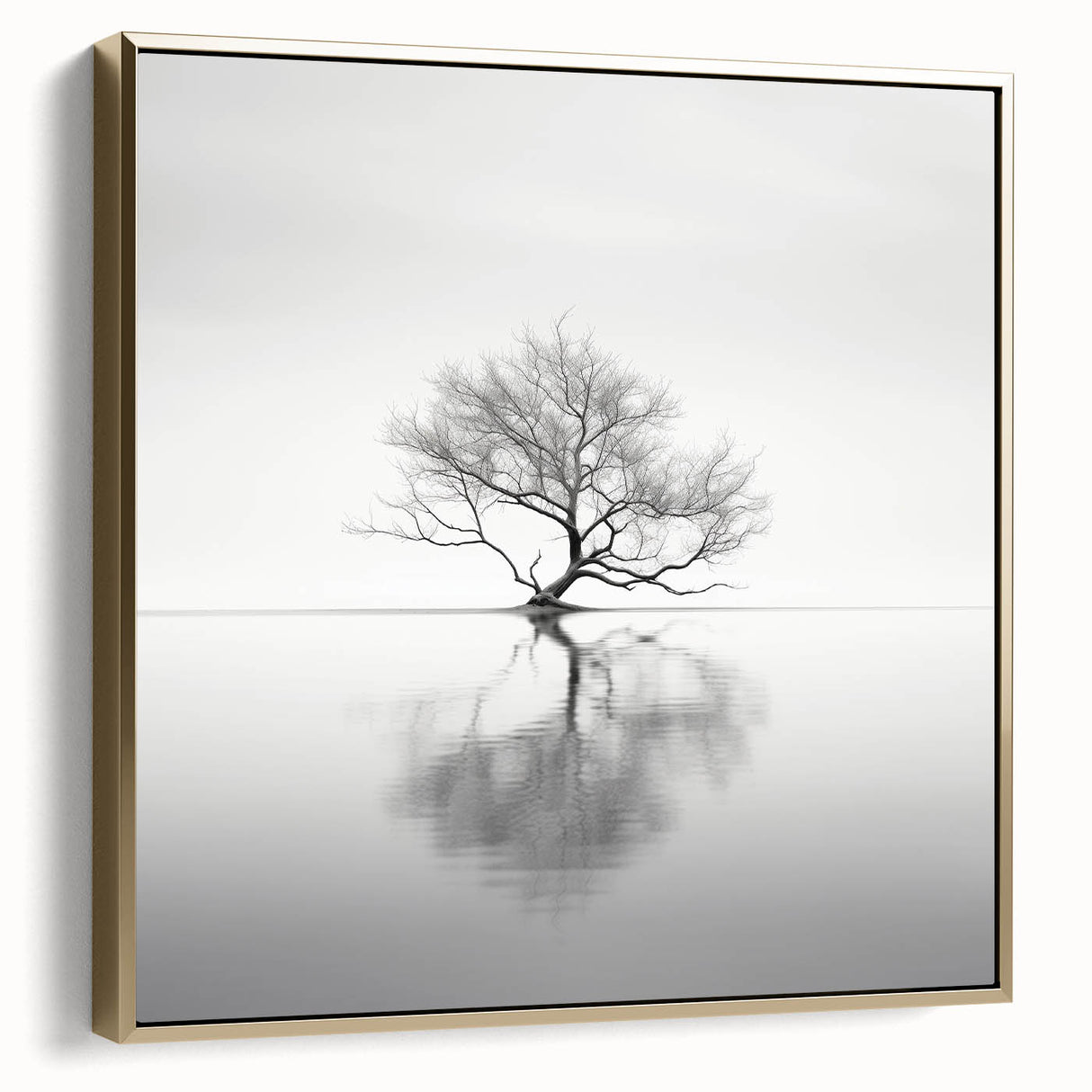 Framed abstract floral wall art featuring silver and gold tones, elegantly displayed against a light background, perfect for modern home decor.
