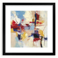 Colorful Abstract Wall Art – Expressive Red, Blue, and Yellow