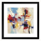 Colorful Abstract Wall Art – Expressive Red, Blue, and Yellow