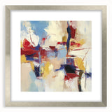 Colorful Abstract Wall Art – Expressive Red, Blue, and Yellow