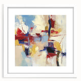 Colorful Abstract Wall Art – Expressive Red, Blue, and Yellow