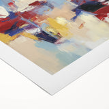 Colorful Abstract Wall Art – Expressive Red, Blue, and Yellow