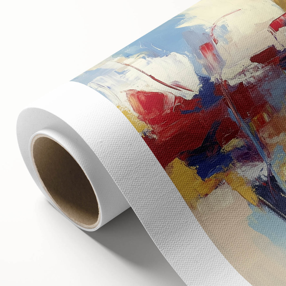 Colorful Abstract Wall Art – Expressive Red, Blue, and Yellow
