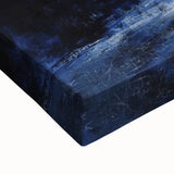 Close-up of a stretched canvas artwork showcasing vibrant abstract figurative design with bold colors, ideal for modern home decor and artistic expression.