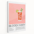 Large stretched canvas featuring a vibrant illustration of various fruits and beverages, ideal for kitchen wall art.