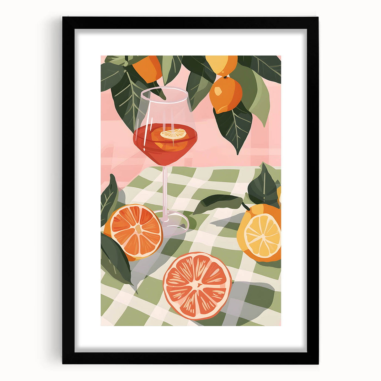 Extra large abstract art print featuring vibrant, textured fruits on canvas, ideal for living room decor.