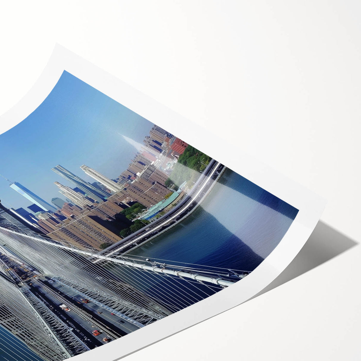 Landscape artwork featuring a scenic bridge, printed on high-quality canvas, rolled for easy transport and storage, showcasing vibrant colors and intricate details. Perfect for home decor or as a gift for art enthusiasts.