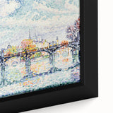 Paris Bridge Scene - Modern Wall Art of Pointillist Cityscape