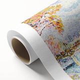 Paris Bridge Scene - Modern Wall Art of Pointillist Cityscape