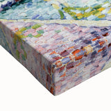 Paris Bridge Scene - Modern Wall Art of Pointillist Cityscape