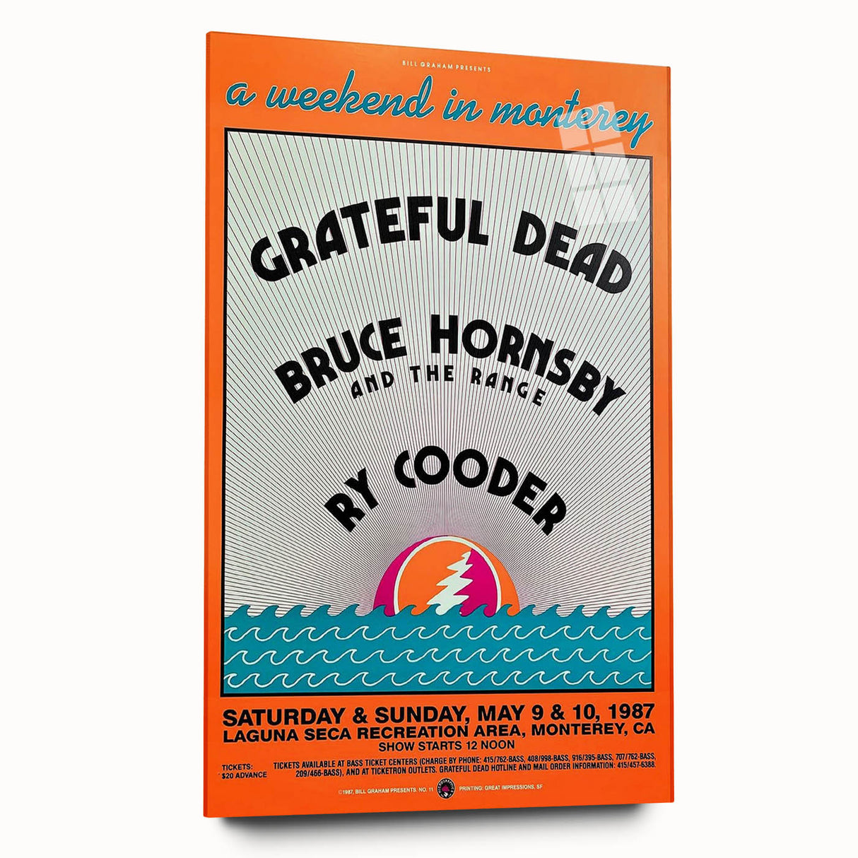 Grateful Dead Retro Wall Art - Vintage Monterey 1987 Poster