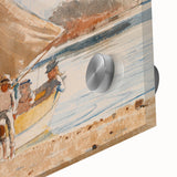 Realism Art Prints - Summertime by Winslow Homer Coastal Boat Scene Art