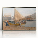 Realism Art Prints - Summertime by Winslow Homer Coastal Boat Scene Art
