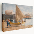 Realism Art Prints - Summertime by Winslow Homer Coastal Boat Scene Art