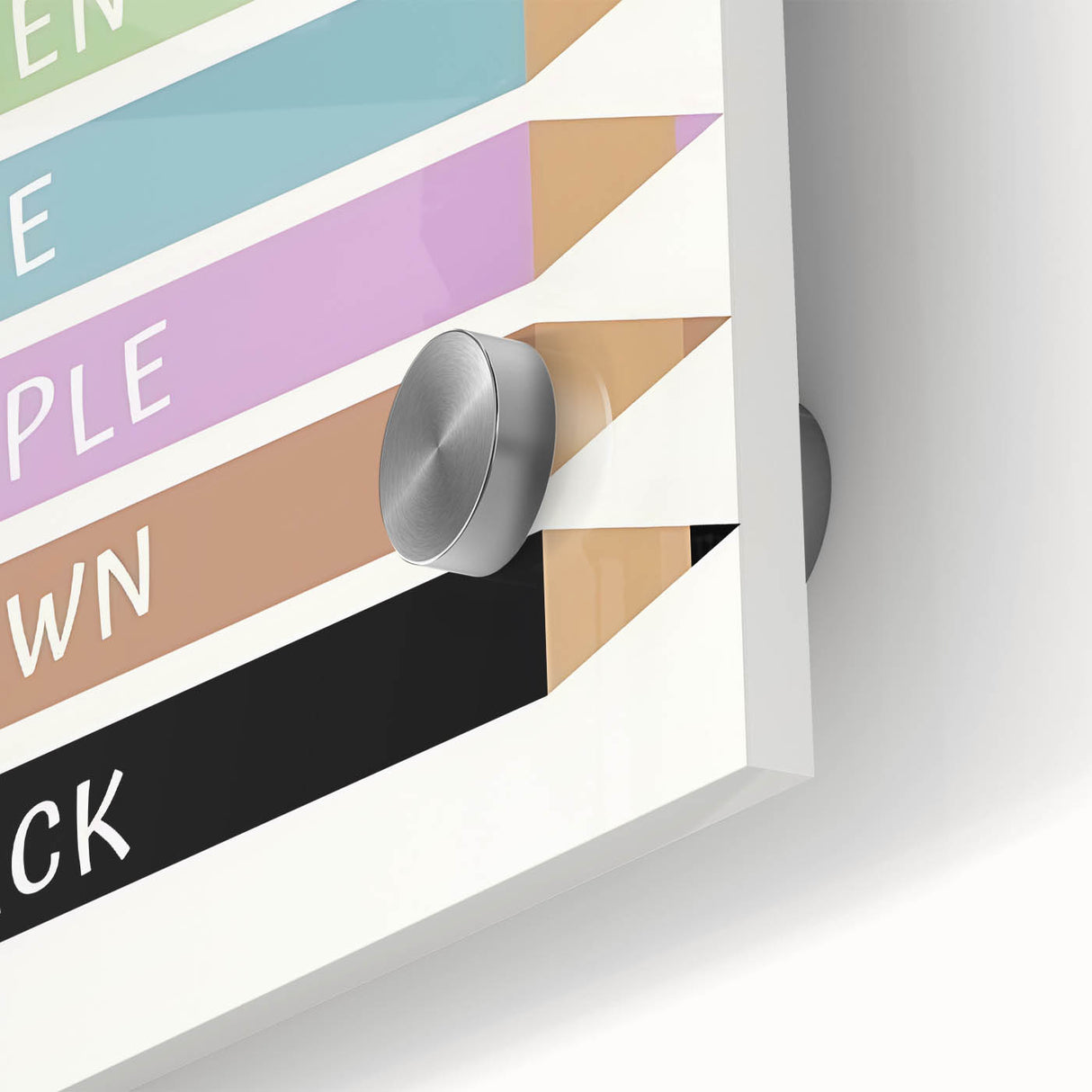Educational Nursery Wall Decor - Color Name Pencil Chart