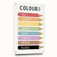 Educational Nursery Wall Decor - Color Name Pencil Chart