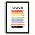 Educational Nursery Wall Decor - Color Name Pencil Chart