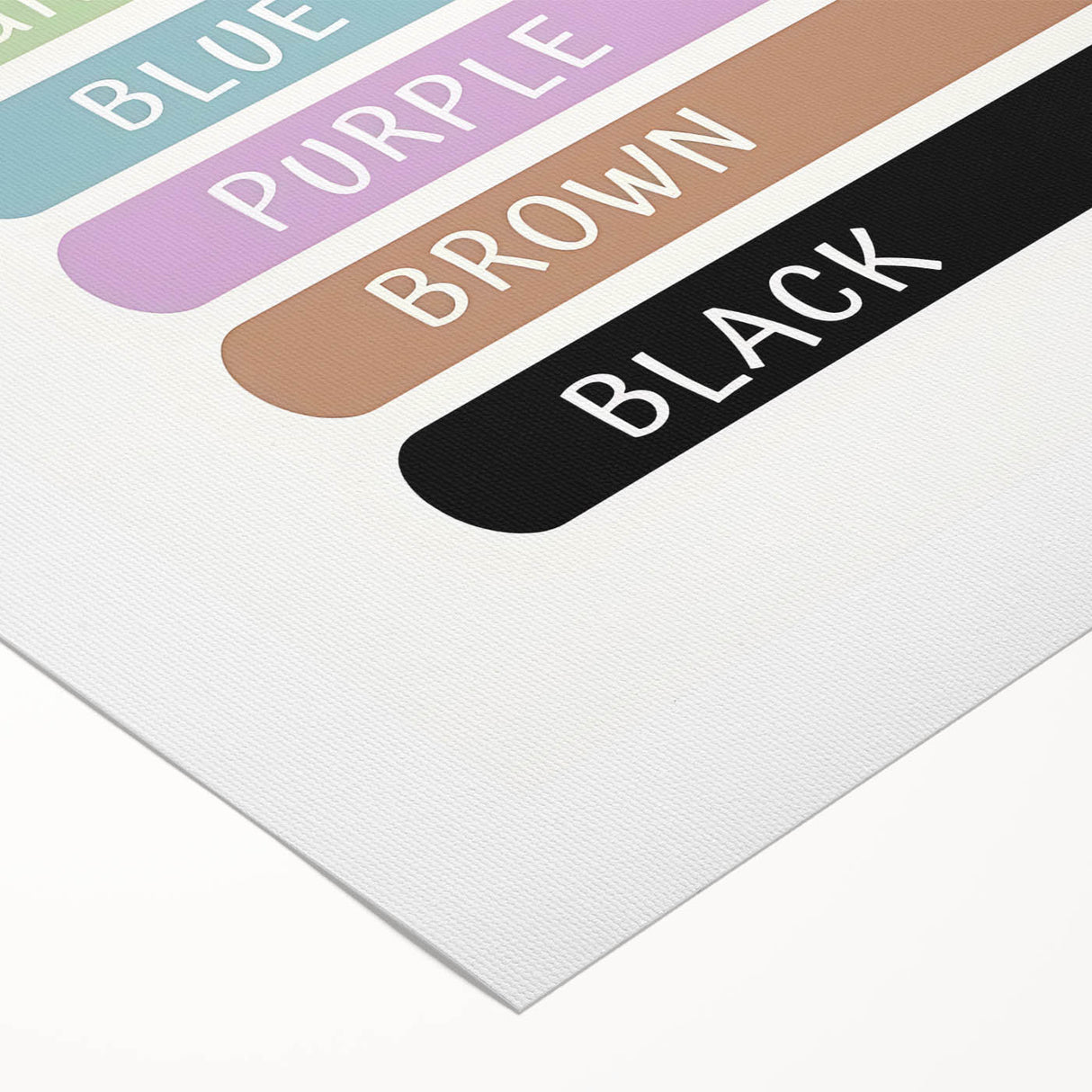 Educational Nursery Wall Decor - Color Name Pencil Chart