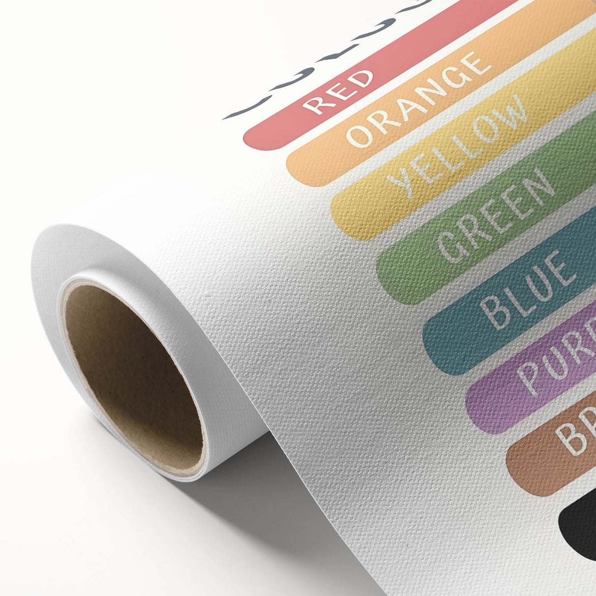 Educational Nursery Wall Decor - Color Name Pencil Chart
