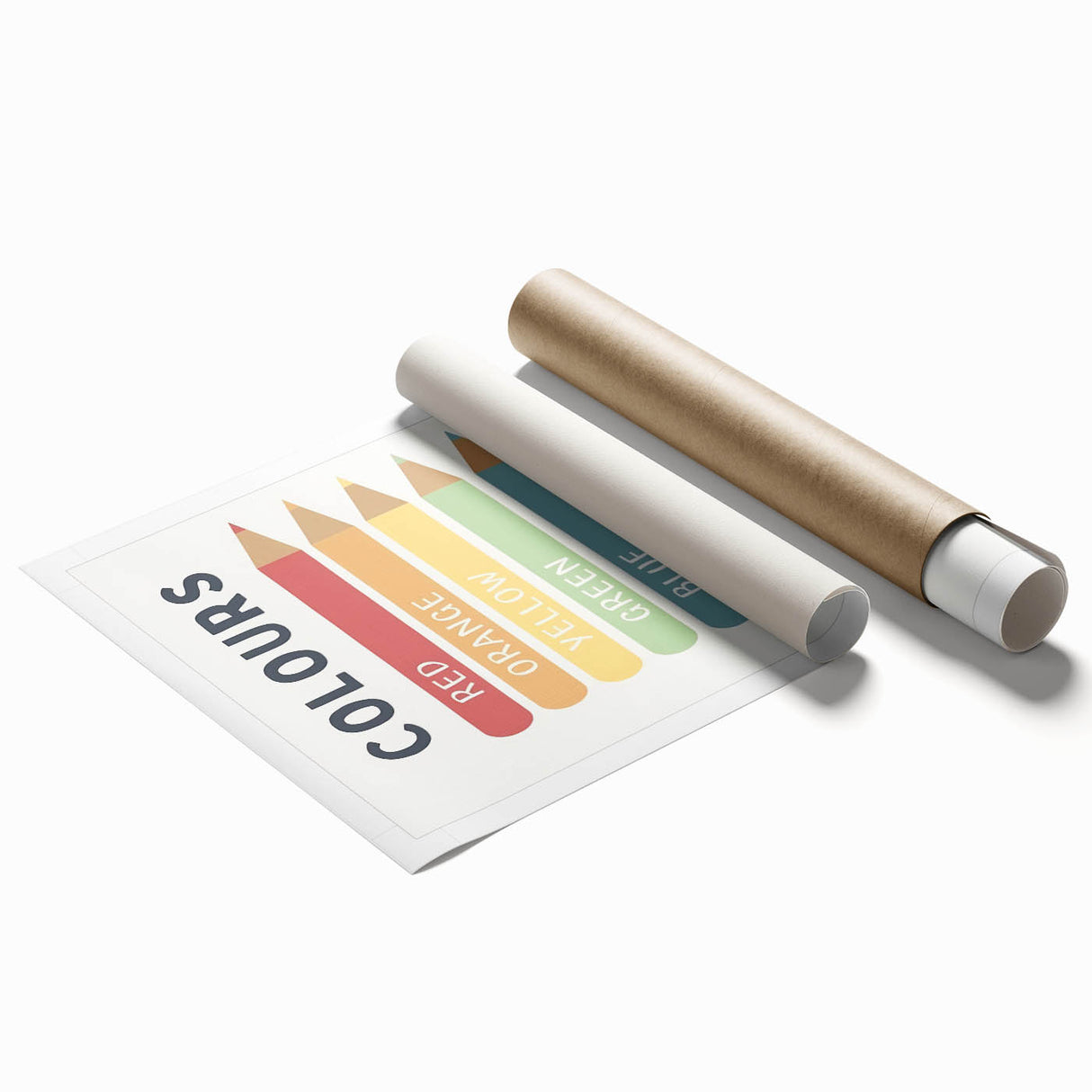 Educational Nursery Wall Decor - Color Name Pencil Chart