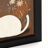 Girls Bedroom Art – Minimalist Cute Cat Illustration Wall Print