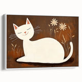 Girls Bedroom Art – Minimalist Cute Cat Illustration Wall Print