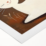 Girls Bedroom Art – Minimalist Cute Cat Illustration Wall Print