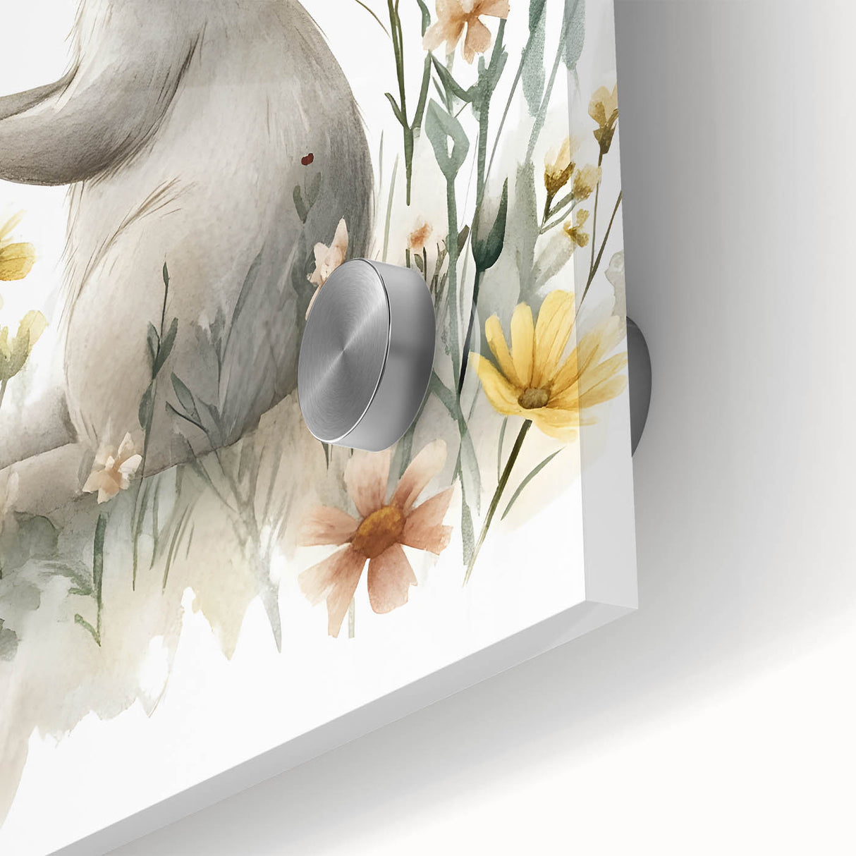 Bunny in Meadow Nursery Wall Art - Baby Room & Kids Decor