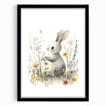 Bunny in Meadow Nursery Wall Art - Baby Room & Kids Decor