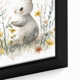 Bunny in Meadow Nursery Wall Art - Baby Room & Kids Decor