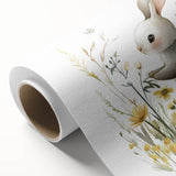 Bunny in Meadow Nursery Wall Art - Baby Room & Kids Decor