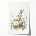 Bunny in Meadow Nursery Wall Art - Baby Room & Kids Decor