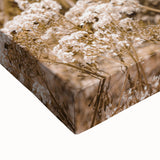 Large art depicting a black and white landscape painting on stretched canvas, ideal for bedroom wall decor.