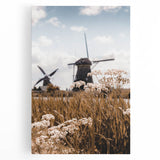 Large black and white stretched canvas depicting a fall season theme, ideal for kitchen wall art.