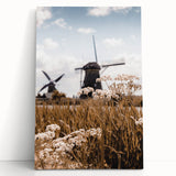 Large black and white stretched canvas featuring a minimalist autumn tree design, ideal for kitchen wall art.