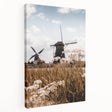 Large canvas depicting an abstract fall scene in warm orange and red tones, suitable for kitchen wall art.