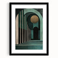Emerald Archway Wall Art – Luxurious Geometric Dining Print