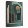 Emerald Archway Wall Art – Luxurious Geometric Dining Print