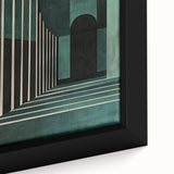 Emerald Archway Wall Art – Luxurious Geometric Dining Print