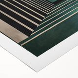 Emerald Archway Wall Art – Luxurious Geometric Dining Print