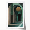 Emerald Archway Wall Art – Luxurious Geometric Dining Print