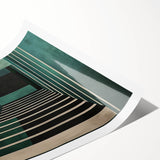 Emerald Archway Wall Art – Luxurious Geometric Dining Print