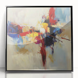 Abstract Art Prints – Bold Red, Blue, and Yellow Expression