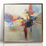 Abstract Art Prints – Bold Red, Blue, and Yellow Expression