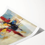 Abstract Art Prints – Bold Red, Blue, and Yellow Expression