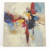 Abstract Art Prints – Bold Red, Blue, and Yellow Expression