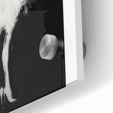 Abstract acrylic glass artwork showcasing vibrant colors and intricate textures, ideal for modern decor. The close-up reveals rich details and fluid brush strokes, enhancing any contemporary space.