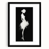 Abstract figurative artwork in a sleek black frame with a matte finish, showcasing vibrant colors and intricate patterns, ideal for modern home decor accents.