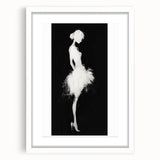 Abstract figurative art frame with a white mat, showcasing a modern design ideal for contemporary decor. Perfect for enhancing living spaces or art displays.