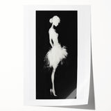 Abstract figurative rolled print featuring vibrant colors and dynamic shapes, showcasing a modern artistic design, packaged securely in a protective cardboard tube.